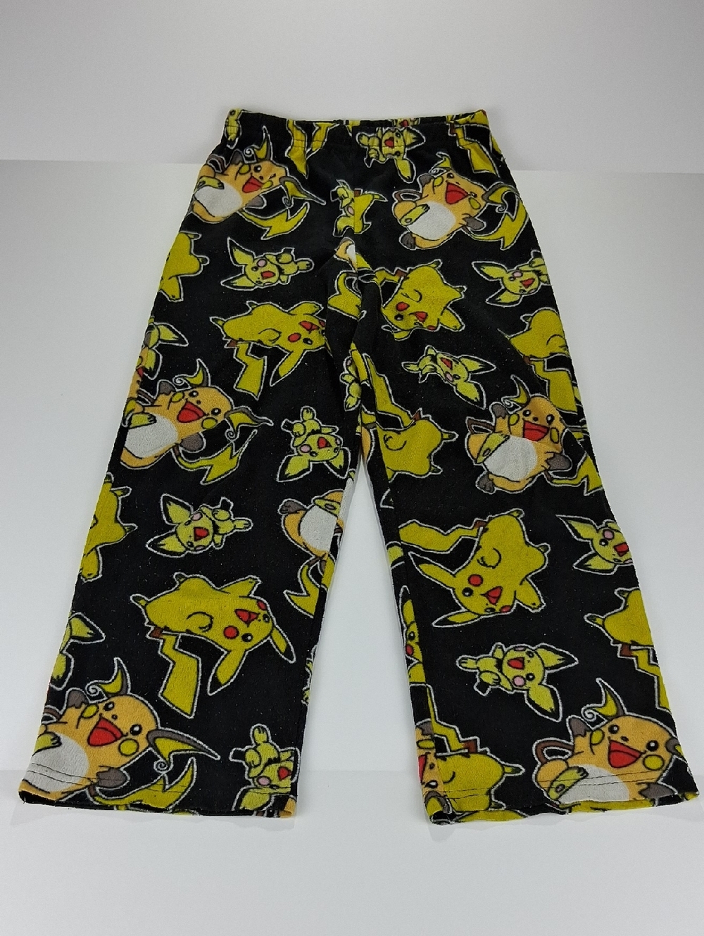 Boys Pokemon Pajama Pants Size Small Black  With Pikachu Prints Elastic Waist